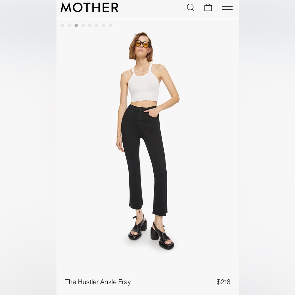 Mother ankle fray jeans
